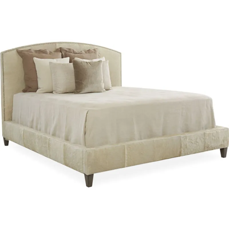 Leather Arch Headboard w/ Rails - King Size