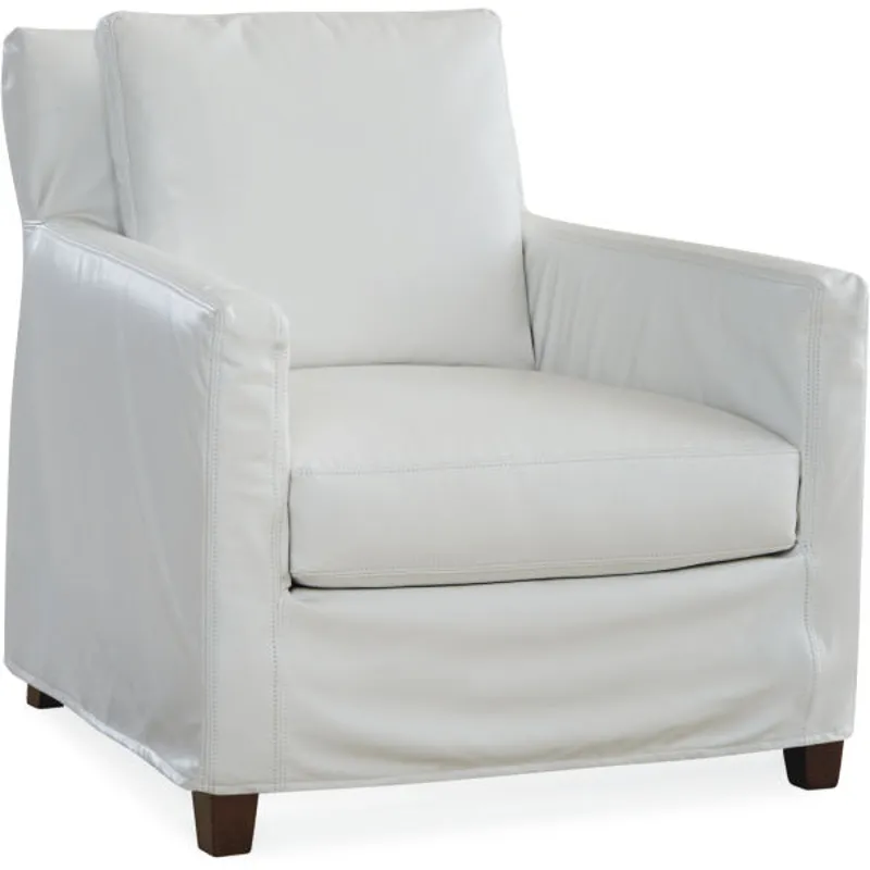 Leather Slipcovered Chair