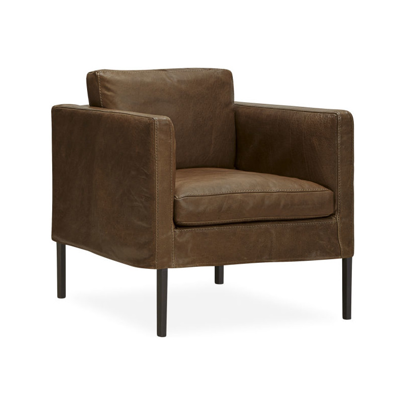 Leather Slipcovered Chair