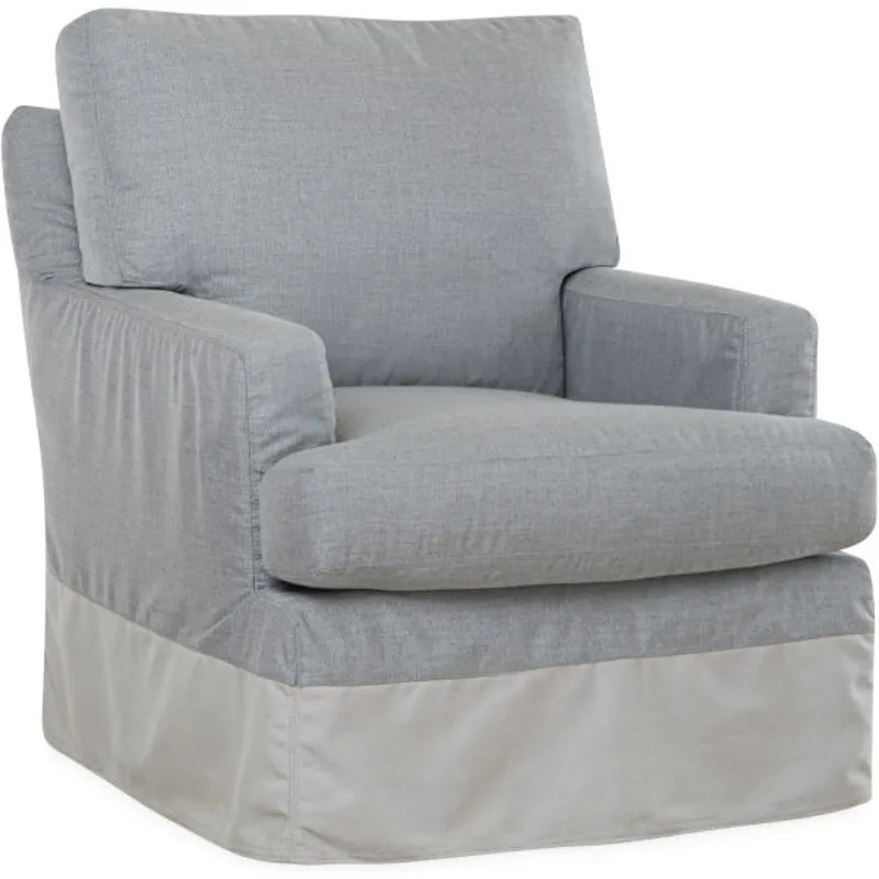 Rockport Outdoor Slipcovered Swivel Chair