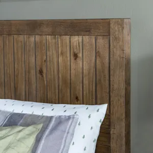 Summer Camp Panel Headboard, Brown Finish - Twin