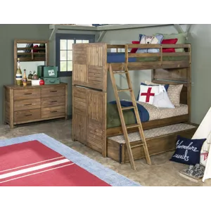 Summer Camp Bunk Headboard And Footboard Brown Finish