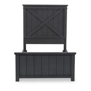 Flatiron Panel Headboard Black Finish - Twin