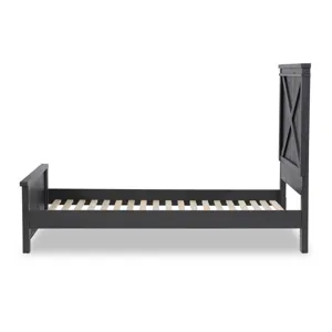 Flatiron Panel Headboard Black Finish - Twin