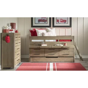 Wyatt Complete Captains Bed W Trundle - Twin