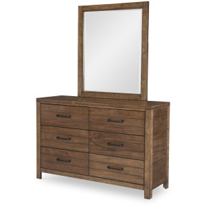 Summer Camp Dresser & MIrror - Brown Finish