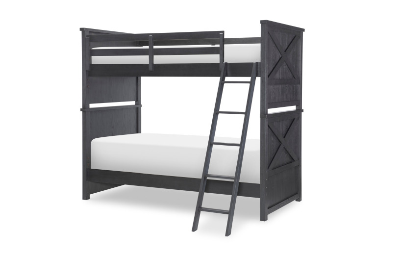 Flatiron Black Complete Twin Over Twin Bunk Bed Black Finish 18608110K by Legacy Classic Kids