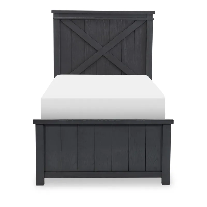 Flatiron Panel Headboard Black Finish - Twin