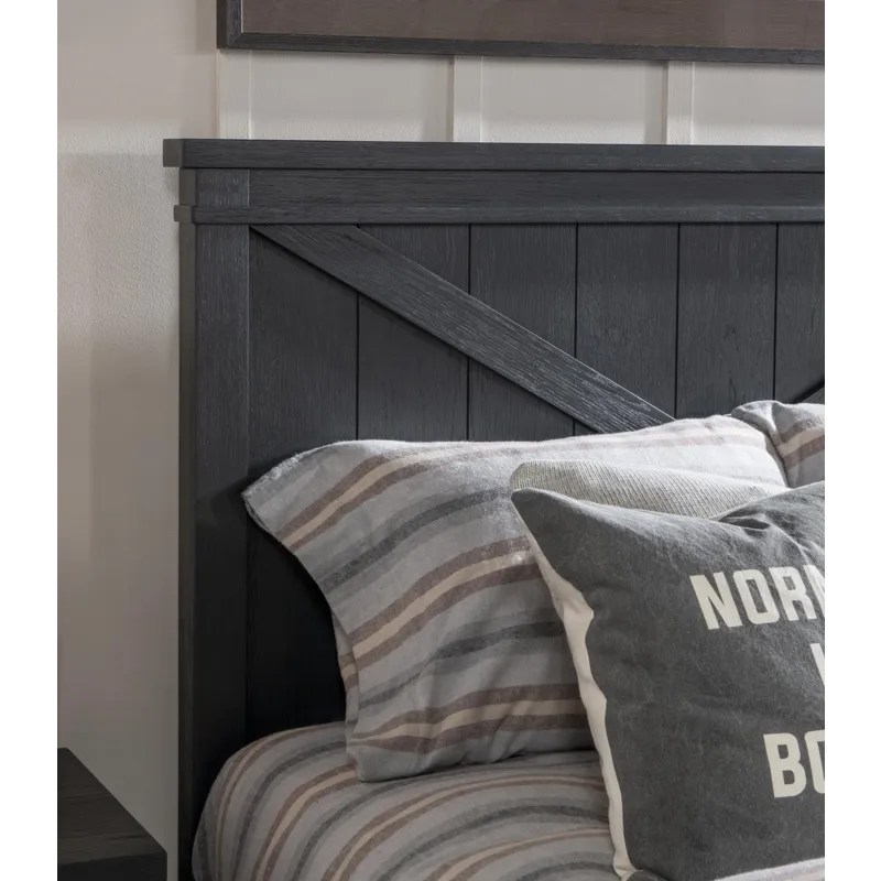 Flatiron Panel Headboard Black Finish - Full
