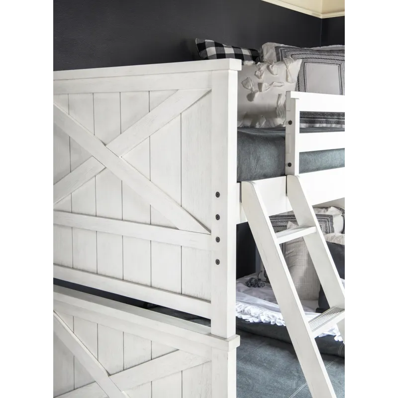 Flatiron Full Size 46 Bottom Bunk White Finish