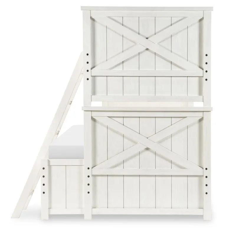 Flatiron Full Size 46 Bottom Bunk White Finish