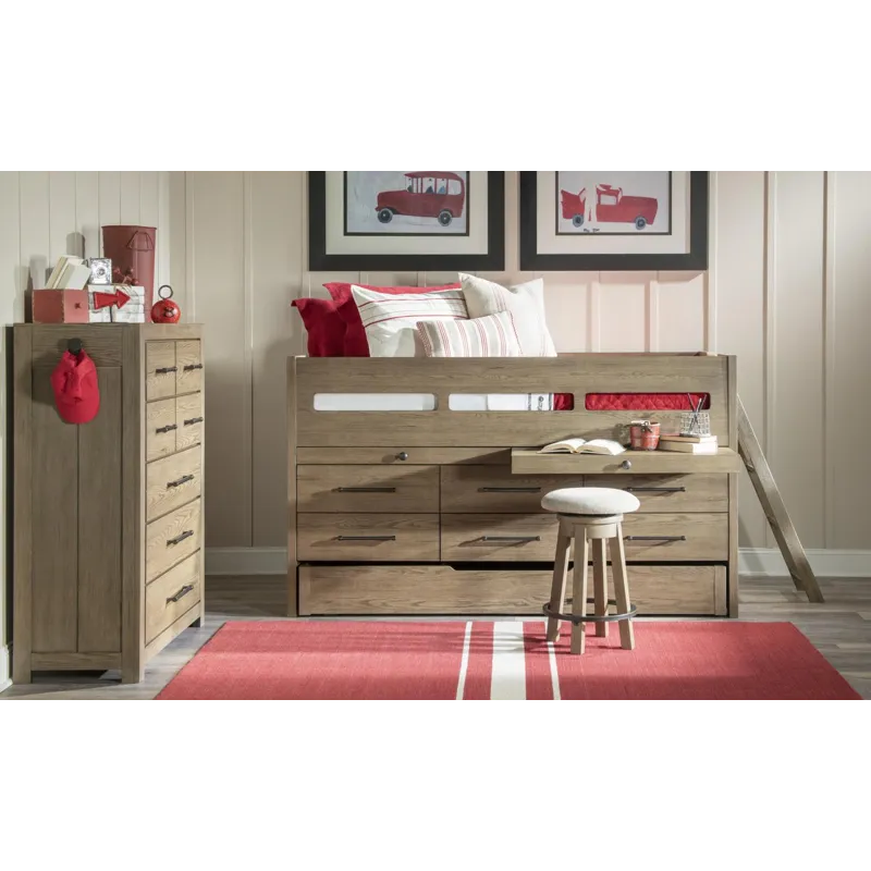 Wyatt Complete Captains Bed W Trundle - Twin