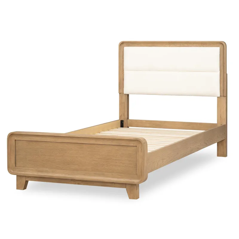 Theo Complete Upholstered Panel Bed - Twin