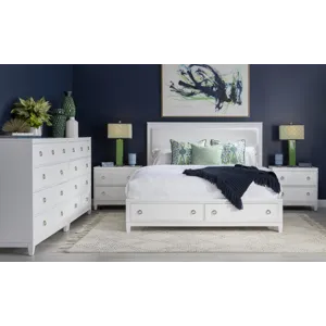 Summerland Storage Footboard Ca White Finish - King/California King