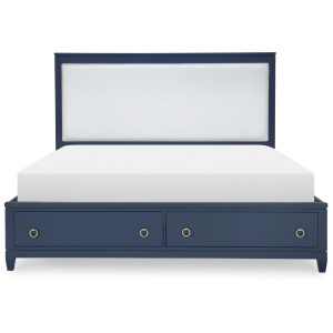 Summerland Storage Footboard Blue Finish - Queen
