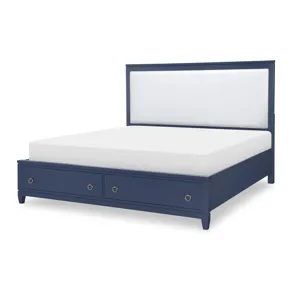 Summerland Storage Rails Blue Finish - Queen/King