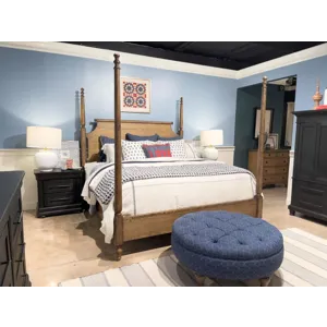 Vintage Market Complete High/Low Poster Bed - Queen