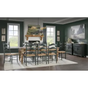 Vintage Market Rush Seat Ladder Back Side Chair