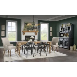 Vintage Market Spindle Back Arm Chair W. Handle Cut Out