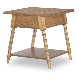 Vintage Market Splayed Bobbin Leg 1 Drw End Table