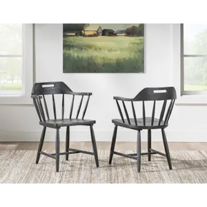 Vintage Market Spindle Back Arm Chair W. Handle Cut Out