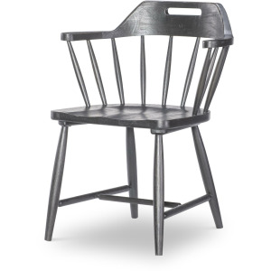 Vintage Market Spindle Back Arm Chair W. Handle Cut Out