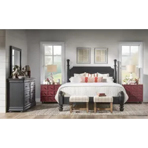 Vintage Market Nightstand 3 Drw W Casters