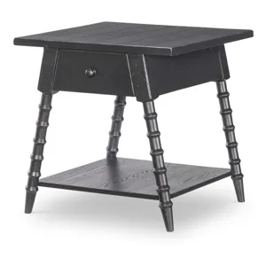 VINYARD BLK 1 DRWR END TABLE