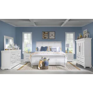 Vintage Market Complete Sleigh Bed - Queen