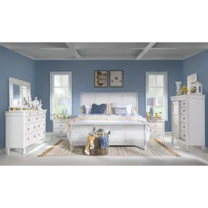 Vintage Market Complete Sleigh Bed - Queen