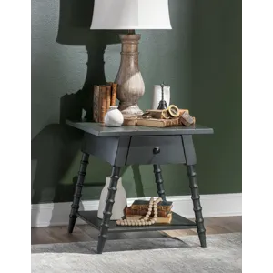 Vintage Market Splayed Bobbin Leg 1 Drw End Table