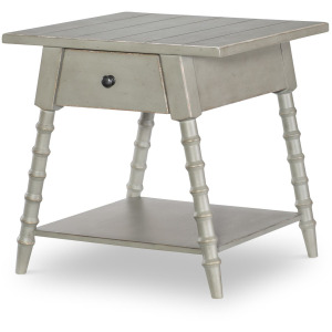 Vintage Market Bobbin Leg Drawer End Table - Northern Moss