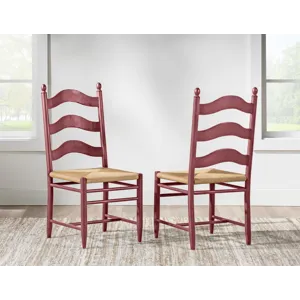 Vintage Market Rush Seat Ladder Back Side Chair