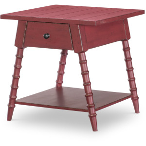 Vintage Market Bobbin Leg Drawer End Table - Spiced Apple