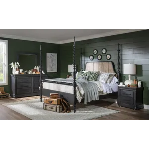 Vintage Market Complete Bobbin Post Bed - Queen