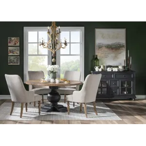 Vintage Market Round Dining Table Complete