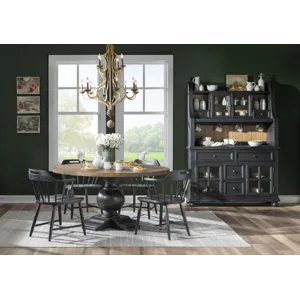 Vintage Market Round Dining Table Complete