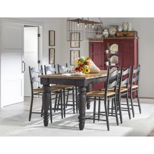 Vintage Market Chimney Leg Counter Height Table