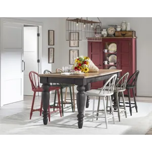 Vintage Market Chimney Leg Counter Height Table