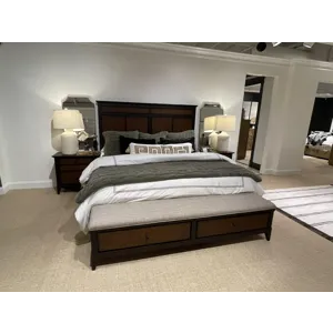 Fenmore Complete Panel Bed W Storage Bench - King