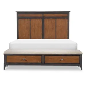 Fenmore Complete Panel Bed W Storage Bench - King