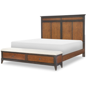 Fenmore Complete Panel Bed W Storage Bench - King