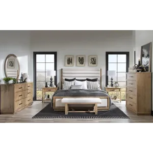 Torrance Complete Channeled Uphostered Panel Bed - King