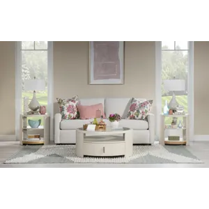 Sloan Round Cocktail Table w/Casters