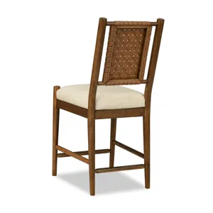Lake House Woven Back Counter Height Chair
