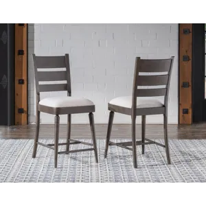 Lake House Ladder Back Counter Height Stool