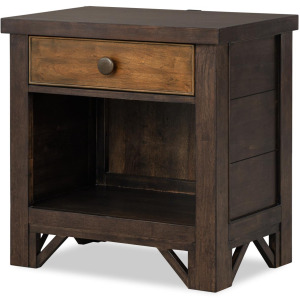 Lake House Two Tone Open Nightstand