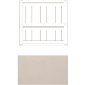 Lake House Complete Vertical Slat Panel Bed - King