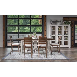 Lake House Ladder Back Counter Height Stool