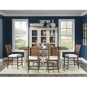Lake House Woven Back Counter Height Chair